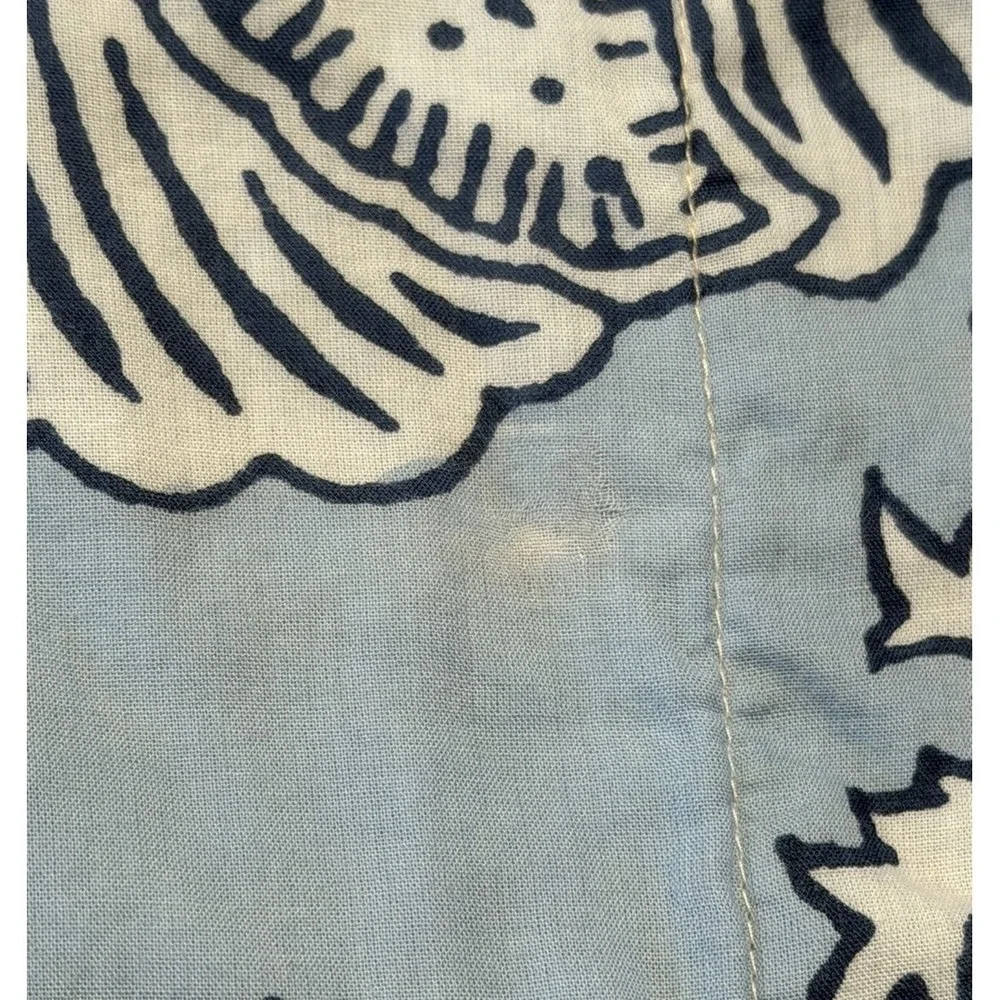 Roberta Roller Rabbit Amanda Blue Decorative Euro Pillow Sham Cover 24x24